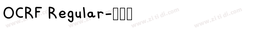 OCRF Regular字体转换